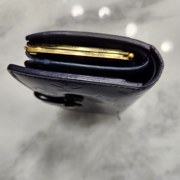 Louis Vuitton steel blue vernis kisslock wallet all inclusive - Picture 6 of 10